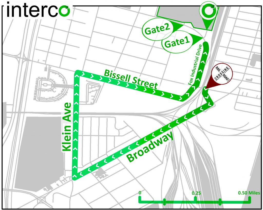 Train detour map